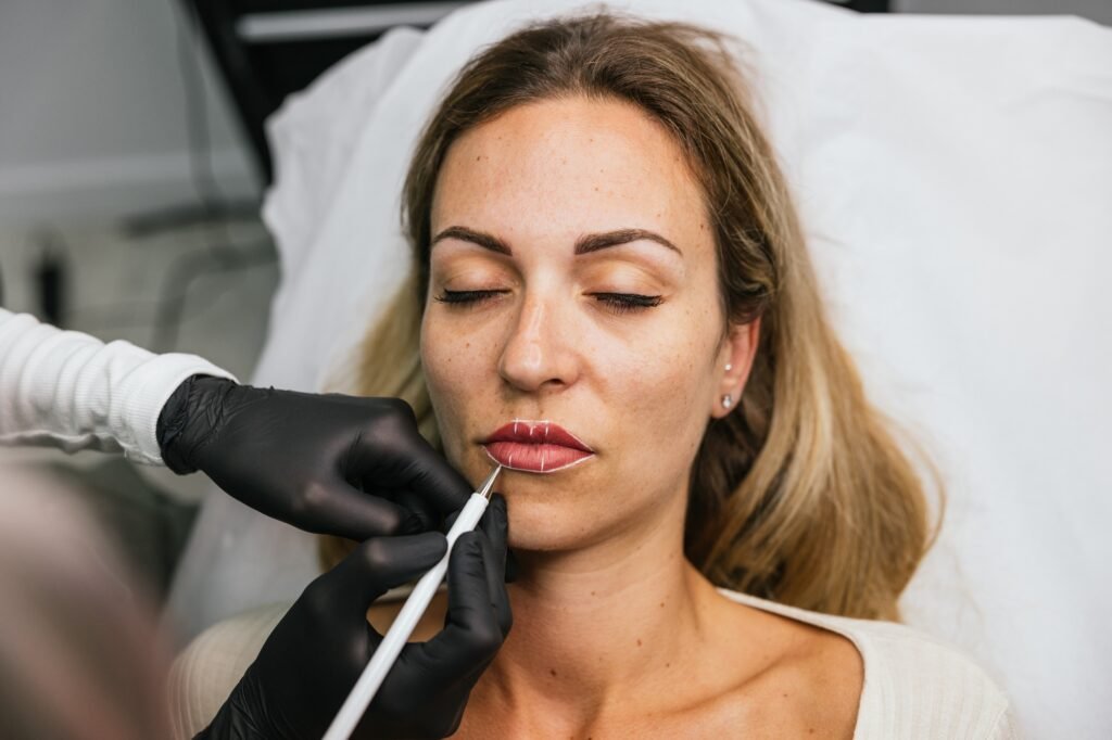 Micropigmentation procedure for lip enhancement